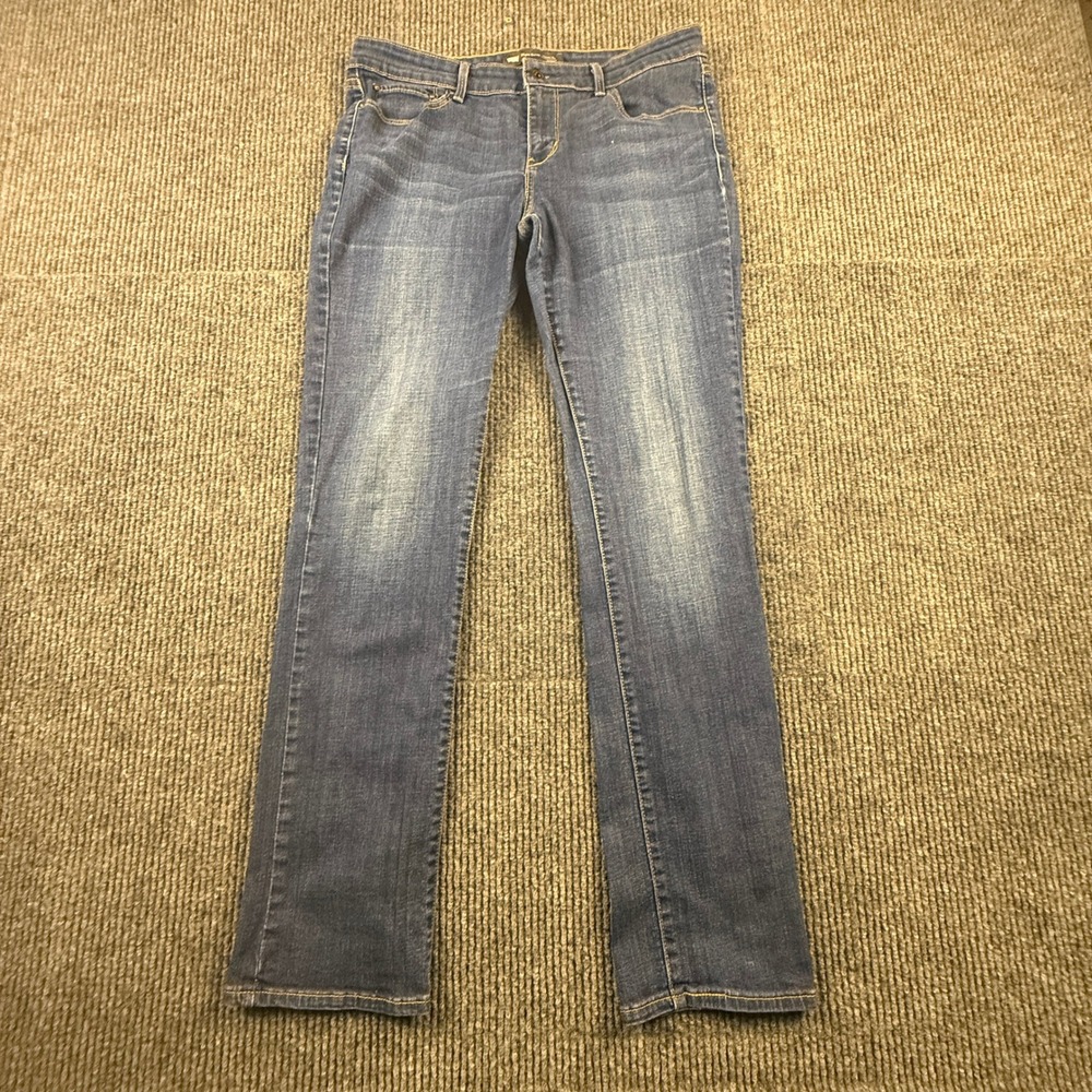 Levi's Slight Curve Classic Rise Straight Leg Jeans Dark Wash Blue Womens 12/31